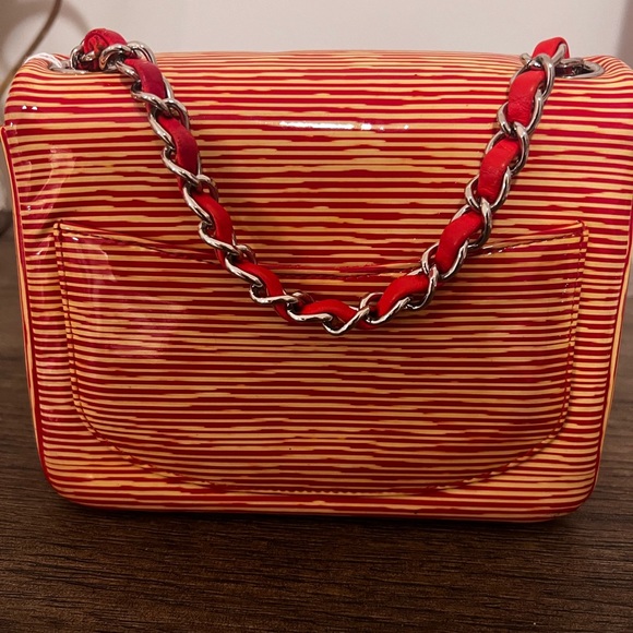 CHANEL
Red/White Striped Patent Leather Classic Mini Flap Bag - Picture 5 of 8
